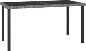 Maison Exclusive - Záhradný jedálenský stôl sivý 140x70x73 cm polyratanový