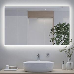 Obdĺžnikové zrkadlo do kúpeľne s LED podsvietením 80x60/60x80 cm, duálna farba, dotykový spínač, vyhrievacia podložka