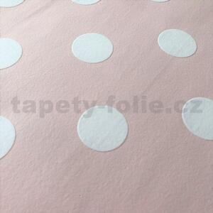 Vliesové tapety na stenu Boys & Girls 36934-3, bodky biele na ružovom podklade, rozmer 10,05 m x 0,53 m, Grandeco