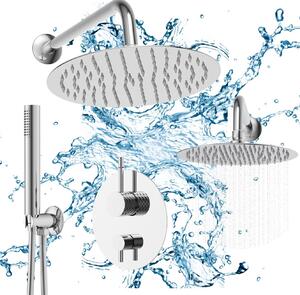 Granitan | sprchový set - Glami chróm - 250 mm sprchová hlavica - Moderný dizajn - Minimalistický