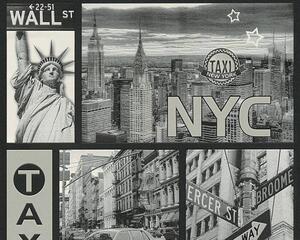 Vinylové tapety na stenu Boys & Girls 30045-2, New York taxi, rozmer 10,05 m x 0,53 m, Grandeco