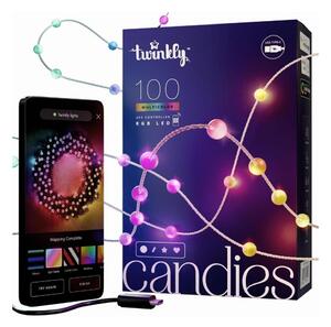 Twinkly TWKP100RGB-T - LED RGB Stmievateľná vianočná reťaz 100xLED 8 m USB Wi-Fi