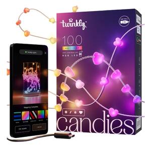 Twinkly TWKH100RGB-T - LED RGB Stmievateľná vianočná reťaz 100xLED 8 m USB Wi-Fi