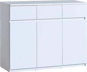 Kondela Trojdverová komoda so zásuvkami Artemia 3D3S - arktická biela