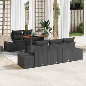 Maison Exclusive - Záhradný nábytok s úloným priestorom 6 ks ierny Poly Rattan
