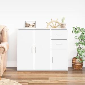 Komoda lesklá biela 91x29,5x75 cm spracované drevo