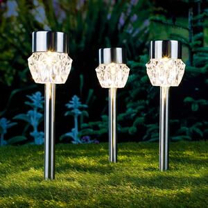 LED solárne lampy 3 ks - 6,7 x 34,5cm Haushalt- International