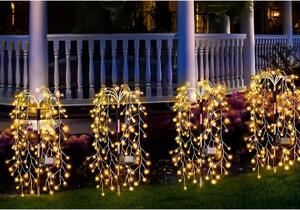 Solárne záhradné svetlo "Ohňostroj" 72 cm - 120 LED diód, solárna lampa do záhrady a na terasu