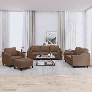 Maison Exclusive – 4-dielna sedacia súprava s vankúšmi, hnedá látka