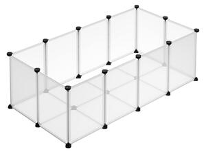 Ohrádka pre malé zvieratá z priehľadného plastu BEN, 125x63x42cm, transparentná SongmicsHome