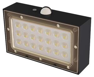 Solárna lampa EMOS LED BRIXO s detektorom pohybu, pre dom/záhradu s okolitým svetlom, dosah senzora 6 m/120°, 350 lm, neutrálna biela, čierna, ZG162S
