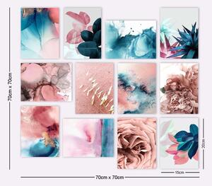 Wallity Súprava obrazov FLOWERS 70 x 70 cm 12 kusov