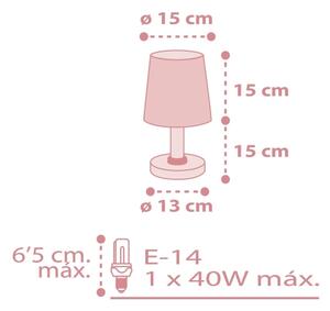 Dalber 82211S - Detská lampička STAR LIGHT 1xE14/40W/230V ružová