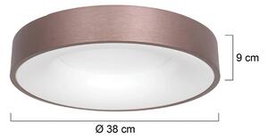 Stropné LED svetlo Ringlede 2 700 K Ø 38 cm čierna