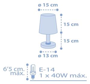 Dalber 82211T - Detská lampička STAR LIGHT 1xE14/40W/230V modrá