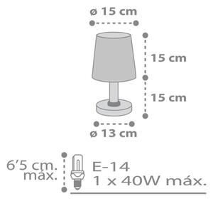 Dalber 82211B - Detská lampička STAR LIGHT 1xE14/40W/230V biela