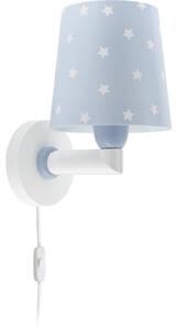 Dalber 82219T - Detské nástenné svietidlo STAR LIGHT 1xE27/60W/230V modrá