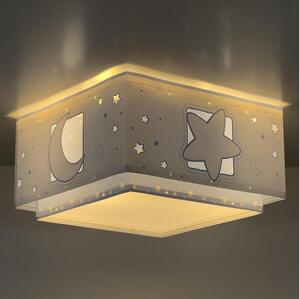 Dalber 63236T - Detské stropné svietidlo MOONLIGHT 2xE27/60W/230V modrá