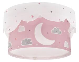 Dalber 61236S - Detské stropné svietidlo MOON 2xE27/60W/230V ružová