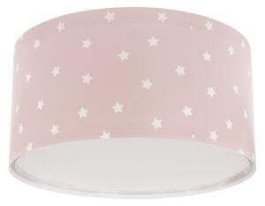 Dalber 82216S - Detské stropné svietidlo STAR LIGHT 2xE27/60W/230V ružová