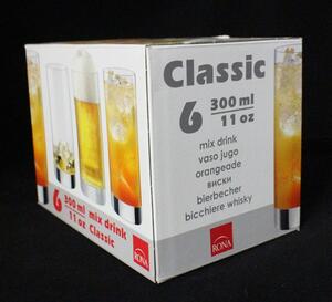 Rona Poháre CLASSIC long drink 300 ml, 6 ks
