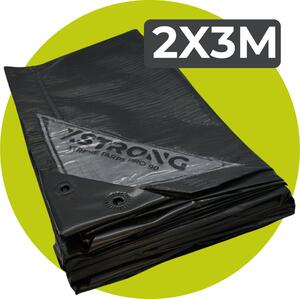 Xstrong Home 90 plachta 2x3 čierna vodotesná super silná s očkami