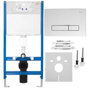Podomietkový WC systém K011A-Q + tlačidlá HD Chrome