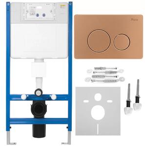 Podomietkový WC systém K011A-Q + tlačidlá I Brush Copper
