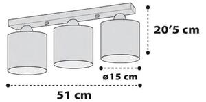 Dalber D-41413S - Detské stropné svietidlo CLOUDS 3xE27/60W/230V