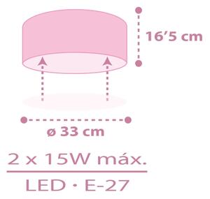 Dalber 42496 - Detské stropné svietidlo FAIRY DREAMS 2xE27/15W/230V