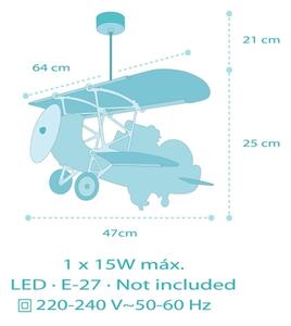 Dalber 54542 - Detský luster LITTLE CROCODILE 1xE27/15W/230V