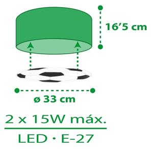 Dalber 41736 - Detské stropné svietidlo FOOTBALL 2xE27/15W/230V