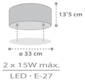 Dalber 42006E - Detské stropné svietidlo COLOR LIGHT 2xE27/15W/230V biela