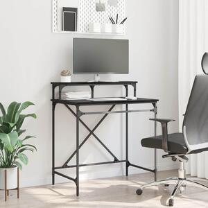 Maison Exclusive – Písací stôl, čierna farba, vzhľad dreva, materiál: drevotrieska, rozmer: 80 x 50 x 90 cm