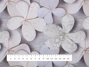 Dekoračná látka PML-032 Designové kvety na sivom - šírka 150 cm