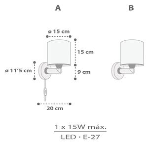 Dalber 60629 - Detské nástenné svietidlo RHICO AND CROCO 1xE27/15W/230V