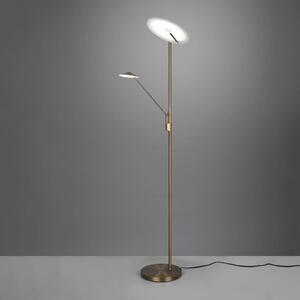 LED lampa Brantford na čítanie, starožitná mosadz