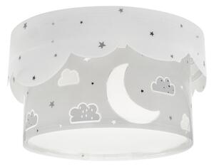 Dalber 61236E - Detské stropné svietidlo MOON 2xE27/60W/230V šedá