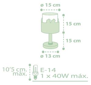 Dalber 61711H - Detská lampička SWEET LOVE 1xE14/40W/230V zelená