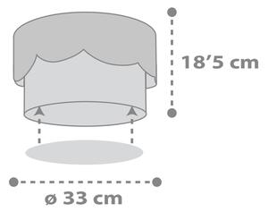 Dalber 61236E - Detské stropné svietidlo MOON 2xE27/60W/230V šedá