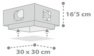 Dalber 63236E - Detské stropné svietidlo MOONLIGHT 2xE27/60W/230V šedá