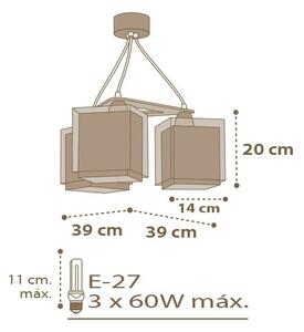 Dalber D-63394 - Detský luster GOOD NIGHT 3xE27/60W/230V