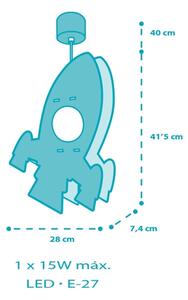 Dalber 63357 - Detský luster ROCKET 1xE27/15W/230V