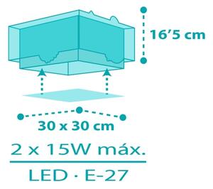 Dalber 63316 - Detské stropné svietidlo HAPPY JUNGLE 2xE27/15W/230V