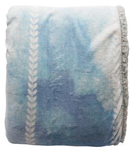 HOME ELEMENTS Flanelová deka s baránkom svetlo modrá s bielym vzorom, 150 x 200 cm