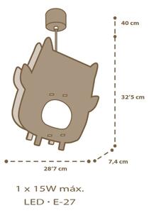 Dalber 63397 - Detský luster OWL 1xE27/15W/230V