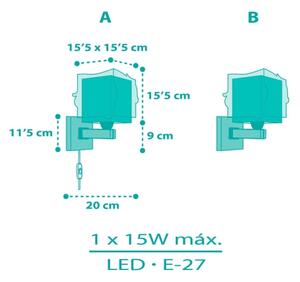 Dalber 63449 - Detské nástenné svietidlo MERMAIDS 1xE27/60W/230V