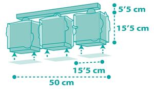 Dalber 63443 - Detské stropné svietidlo MERMAIDS 3xE27/60W/230V