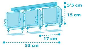 Dalber 63473 - Detské stropné svietidlo BABY SHARK 3xE27/60W/230V