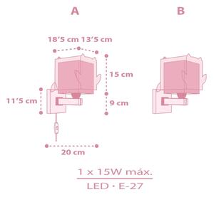 Dalber 64489 - Detské nástenné svietidlo LITTLE FRIENDS 1xE27/15W/230V